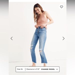 Madewell Cali Demi-Boot Jeans in Bronson Wash: Button-Front Edition
